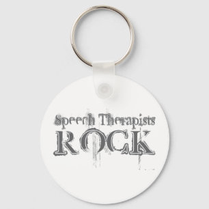 Speech Therapists Rock Keychain