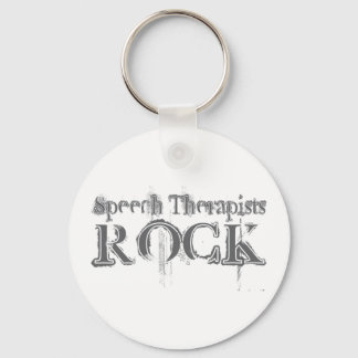 Speech Therapists Rock Keychain