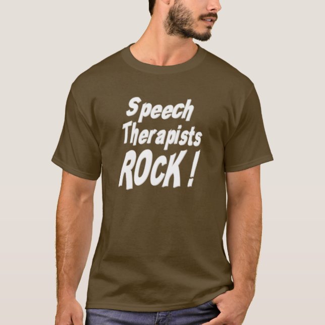 Speech Therapists Rock! T-shirt (Front)