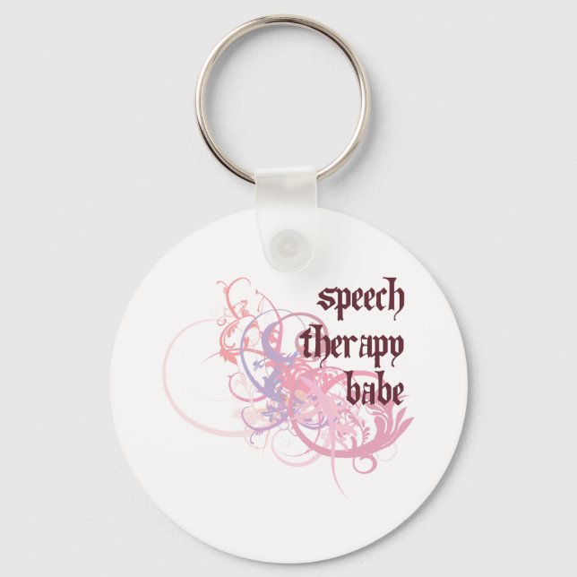 Speech Therapy Babe Keychain (Front)