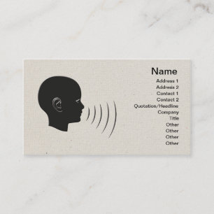 Speech Therapy Business Card
