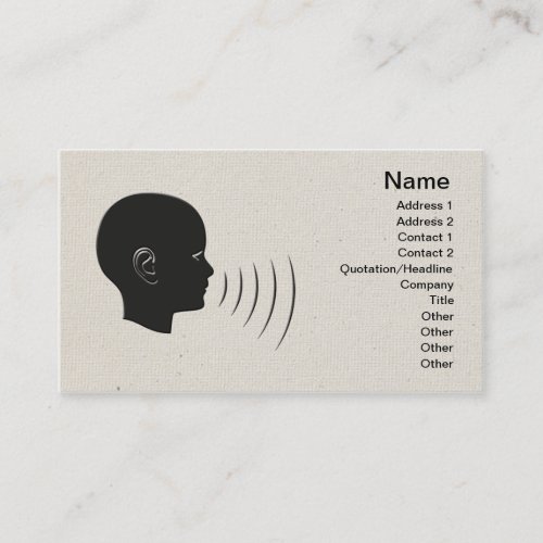 Speech Therapy Business Card Templates