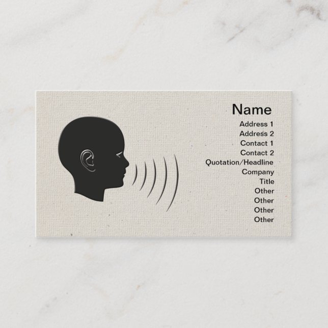Speech Therapy Business Card (Front)