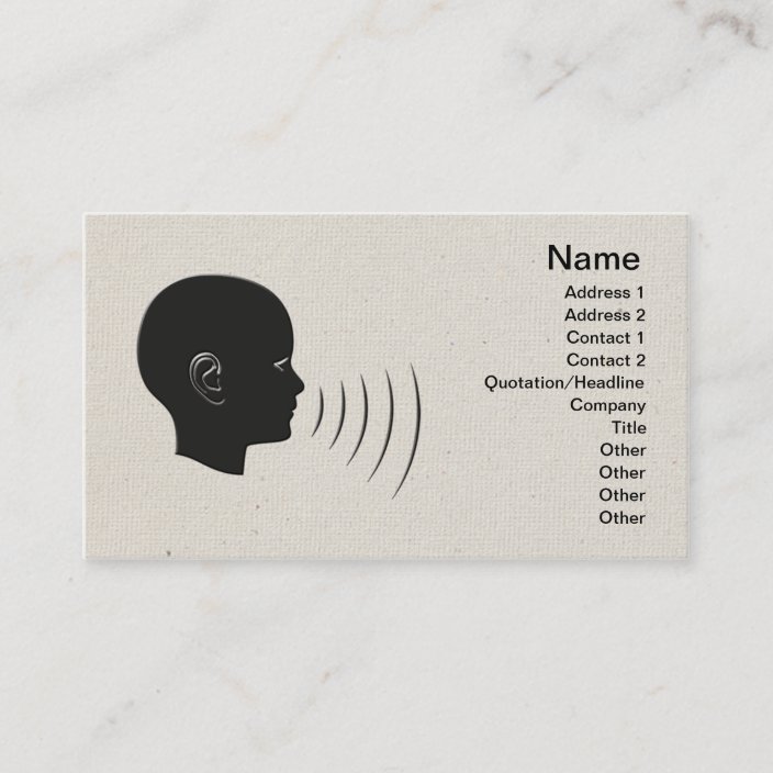 Speech Therapy Business Card