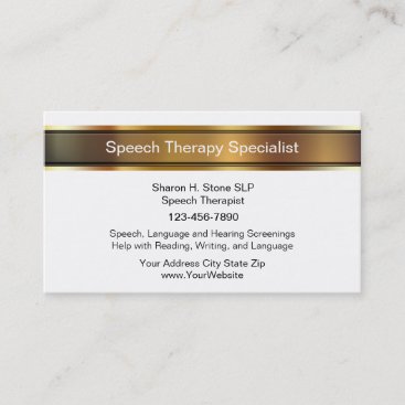 Speech Therapy Business Cards