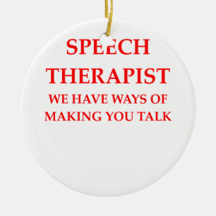 speech therapy ceramic ornament