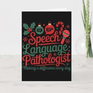 Speech Therapy Christmas Speech Therast Card
