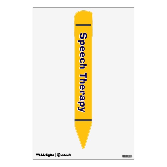 Speech Therapy Custom Pencil  Wall Decal (Front)