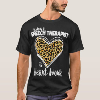 Speech Therapy Cute Leopard Plaid Gift for Speech T-Shirt