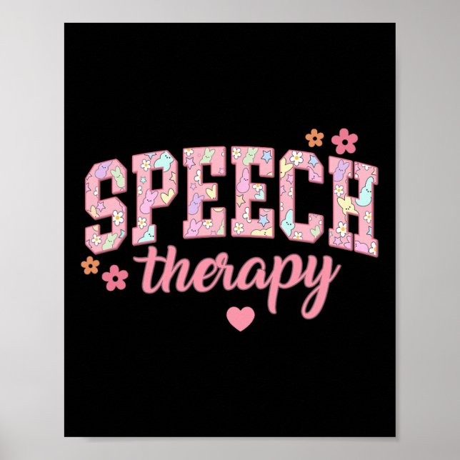 Speech Therapy Easter Communication Therapist Slp  Poster (Front)