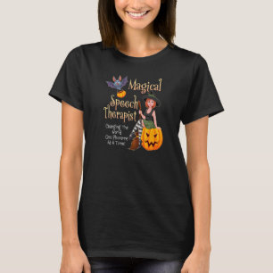 Speech Therapy Halloween Magical Therapist Witch W T-Shirt