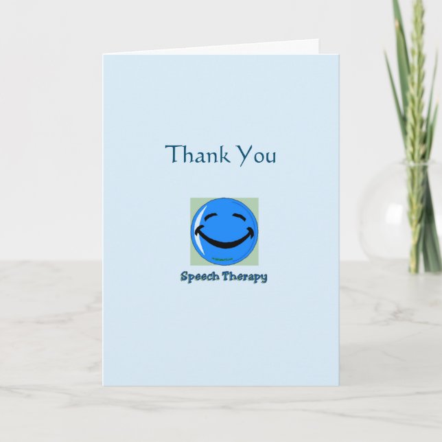 Speech Therapy HF Letterpress Thank You Card (Front)