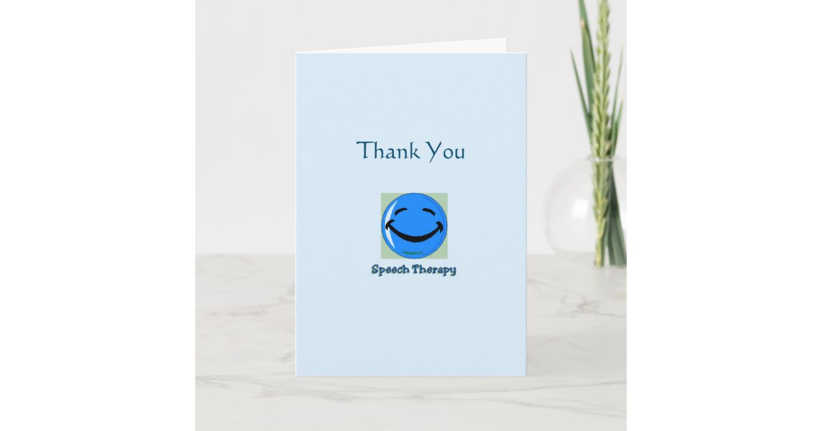 Speech Therapy Hf Thank You Card 6046