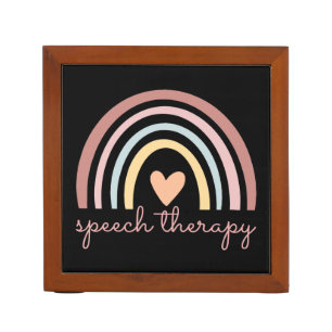 Speech Therapy I - Boho Rainbow Desk Organizer