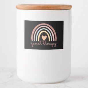 Speech Therapy I - Boho Rainbow Food Label
