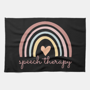 Speech Therapy I - Boho Rainbow Kitchen Towel