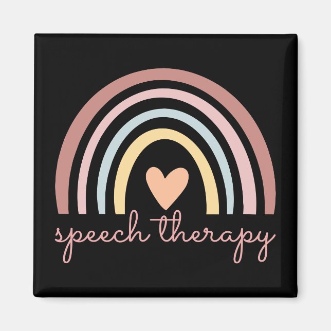 Speech Therapy I - Boho Rainbow Magnet (Front)