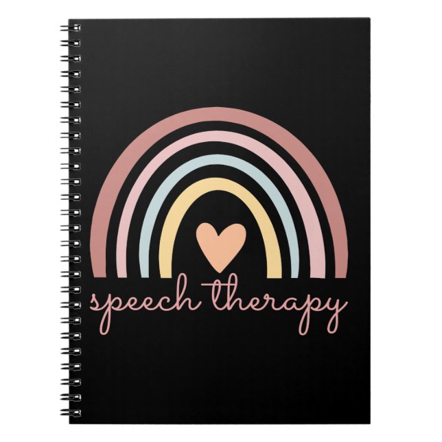 Speech Therapy I - Boho Rainbow Notebook (Front)