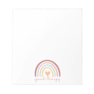 Speech Therapy I - Boho Rainbow Notepad