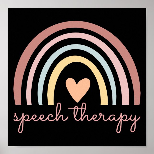 Speech Therapy I - Boho Rainbow Poster (Front)