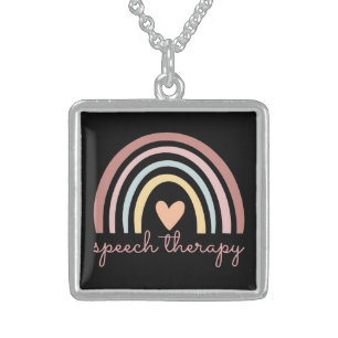 Speech Therapy I - Boho Rainbow Sterling Silver Necklace