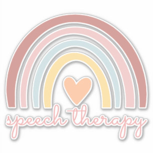 Speech Therapy I - Boho Rainbow Sticker