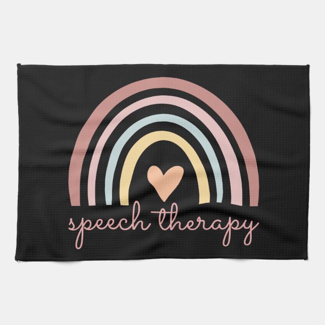 Speech Therapy I Kitchen Towel (Horizontal)