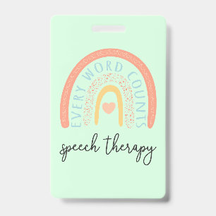 Speech Therapy II - Every Word Counts Badge