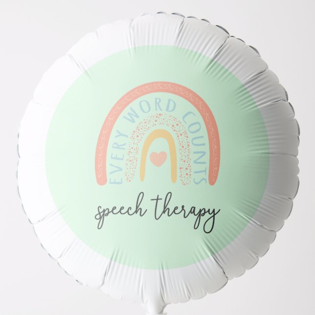 Speech Therapy II - Every Word Counts Balloon (Front)