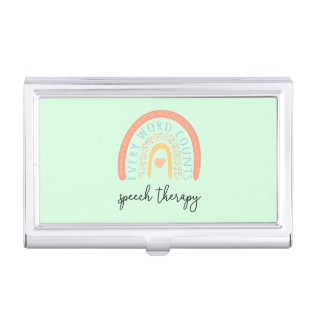 Speech Therapy II - Every Word Counts Business Card Case (Front)