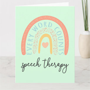 Speech Therapy II - Every Word Counts Card
