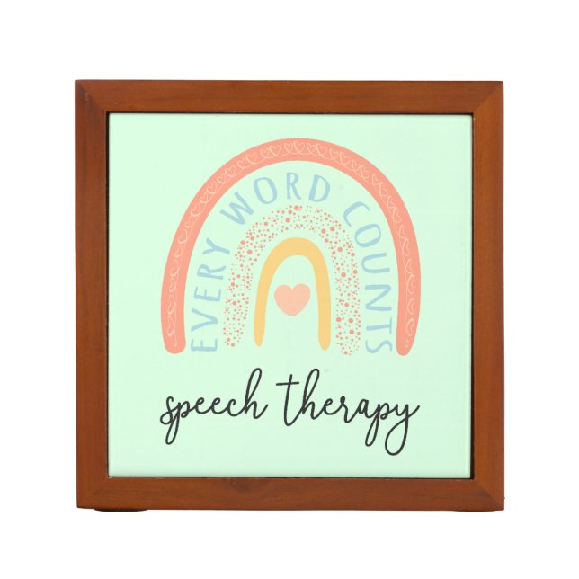 Speech Therapy II - Every Word Counts Desk Organizer (Front)