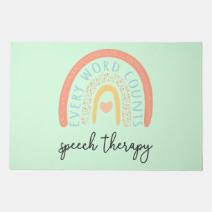 Speech Therapy II - Every Word Counts Doormat