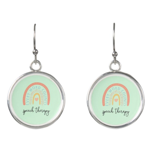 Speech Therapy II - Every Word Counts Earrings (Front)