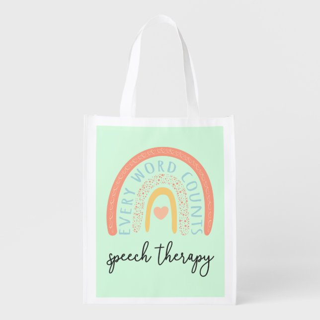 Speech Therapy II - Every Word Counts Grocery Bag (Front)