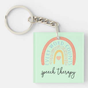 Speech Therapy II - Every Word Counts Keychain