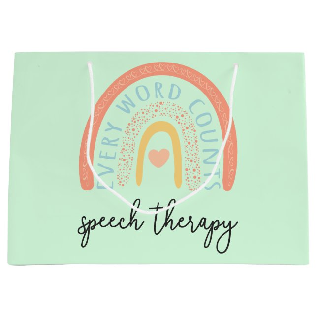 Speech Therapy II - Every Word Counts Large Gift Bag (Front)