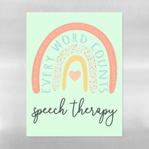 Speech Therapy II - Every Word Counts Magnetic Dry Erase Sheet