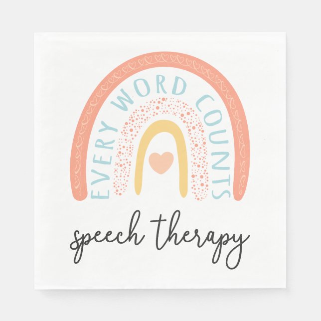 Speech Therapy II - Every Word Counts Napkins (Front)