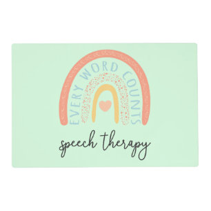 Speech Therapy II - Every Word Counts Placemat