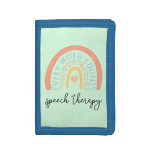 Speech Therapy II - Every Word Counts Trifold Wallet