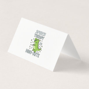 Speech Therapy Is Dino-Mate Therapist Pun Gift Business Card