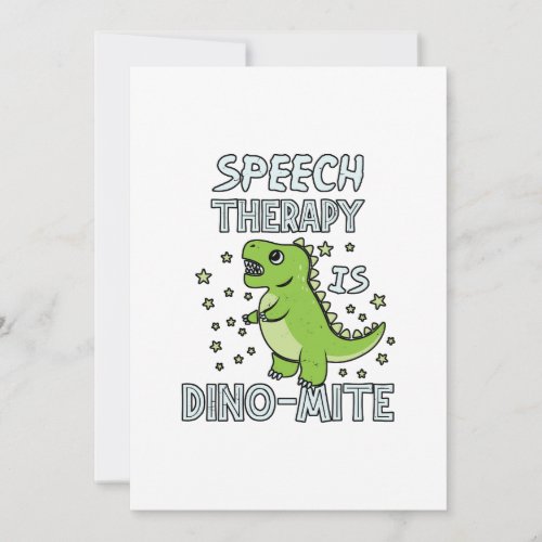 Speech Therapy Is Dino_Mate Therapist Pun Gift Holiday Card