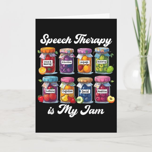 Speech Therapy Is My Jam Speech Language Pathologi Card (Front)