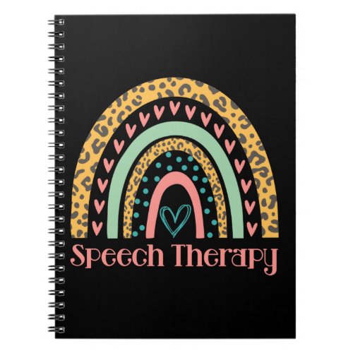 Speech Therapy Rainbow Speech Language Pathologist Notebook