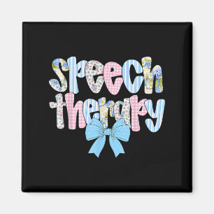 Speech Therapy Retro Groovy Language Pathologist T Magnet