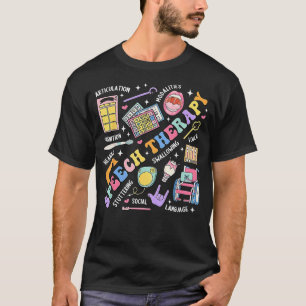 Speech Therapy Retro Groovy Language Pathologist T-Shirt