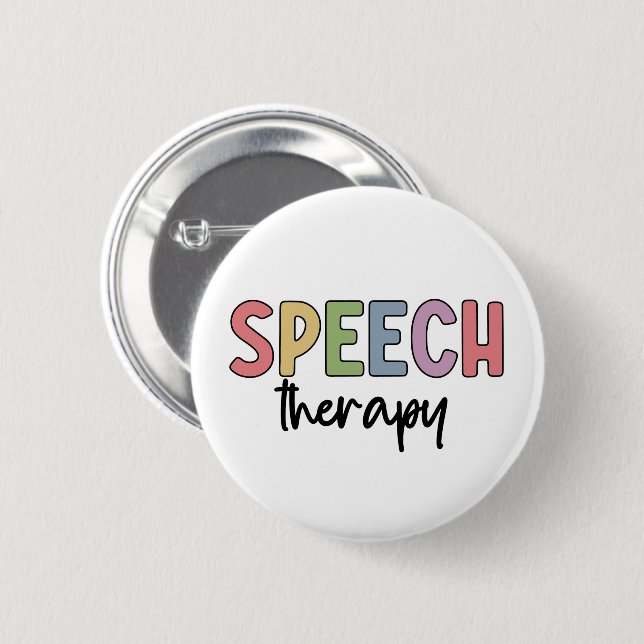 Speech Therapy SLP Speech Pathologist Gifts Button (Front & Back)