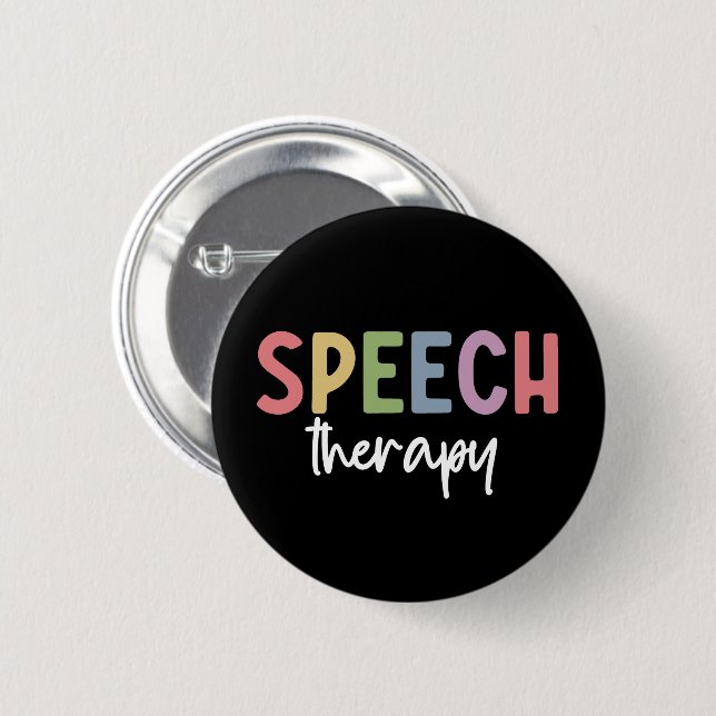 Speech Therapy SLP Speech Pathologist Gifts  Button (Front & Back)