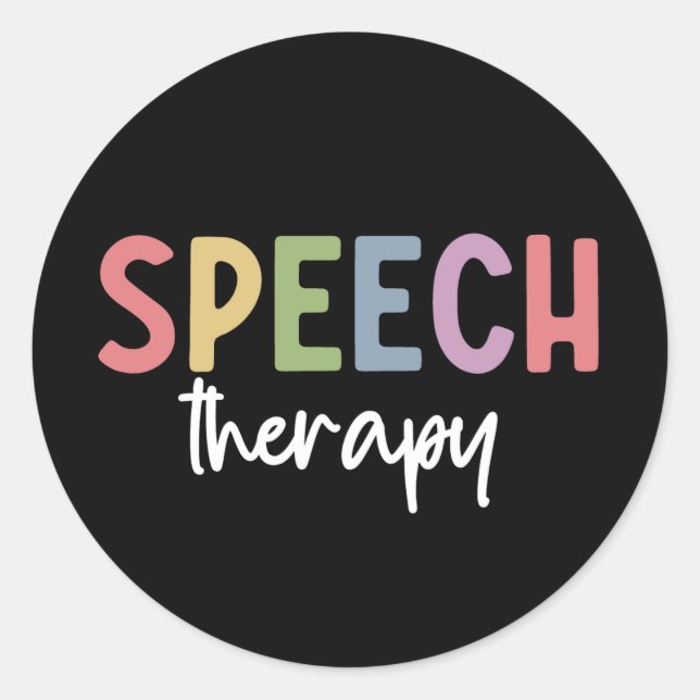 Speech Therapy SLP Speech Pathologist Gifts Classic Round Sticker (Front)